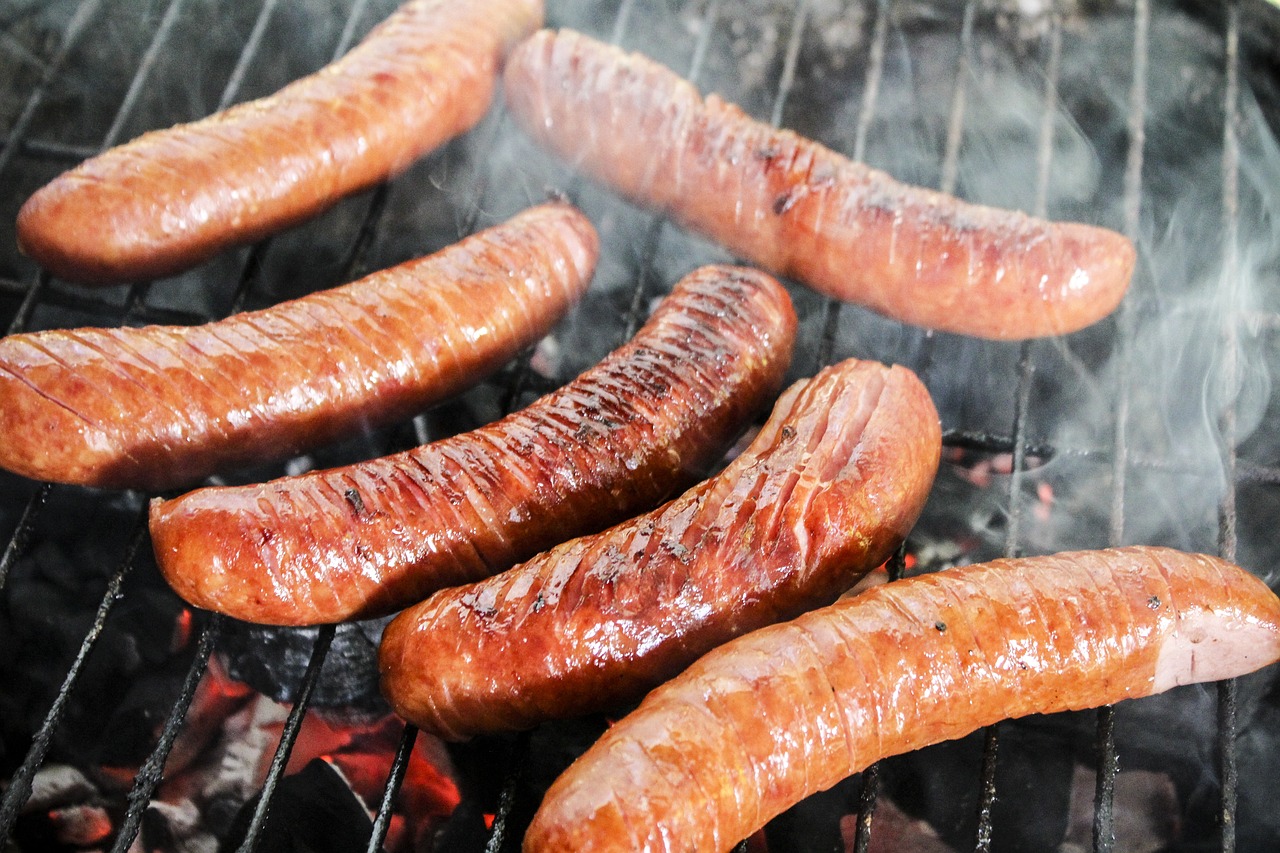 Sausages on Barbecue